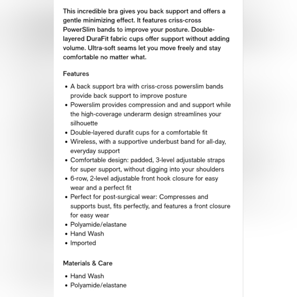 Leonisa Back Posture Support Bra - 38 - Picture 8 of 8